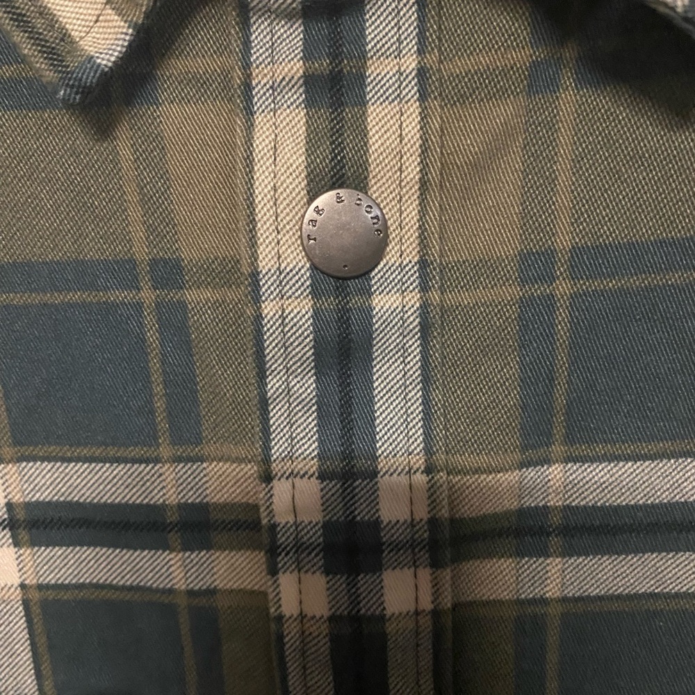 Rag & Bone Men’s Plaid Engineered Jack Snap Flannel Shirt - Picture 8 of 15